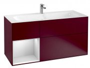 Тумба под раковину Villeroy & Boch Finion 119,6х49,8 см с подсветкой МДФ пион матовый лак/белый матовый лак G060MTHB