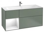 Тумба під раковину Villeroy & Boch Finion 119,6 х49, 8 см з підсвічуванням МДФ оливковий матовий лак/глянсовий білий лак G060GFGM