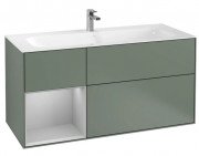 Тумба під раковину Villeroy & Boch Finion 119,6х49,8 см з підсвічуванням МДФ оливковий матовий лак/світло-сірий матовий лак G060GJGM