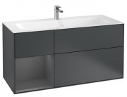 Тумба під раковину Villeroy & Boch Finion 119,6х49,8 см з підсвічуванням темно-синій матовий лак/антрацит матовий лак G060GKHG