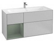 Тумба під раковину Villeroy & Boch Finion 119,6х49,8 см із підсвічуванням МДФ світло-сірий матовий лак/оливковий матовий лак G060GMGJ