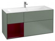 Тумба под раковину Villeroy & Boch Finion 119,6х49,8 см с подсветкой МДФ оливковый матовый лак/пион матовый лак G060HBGM