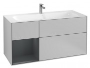 Тумба под раковину Villeroy & Boch Finion 119,6х49,8 см с подсветкой МДФ светло-серый матовый лак/темно-синий матовый лак G060HGGJ