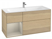 Тумба под раковину Villeroy & Boch Finion 119,6х49,8 см с подсветкой ДСП шпон дуба/песок матовый лак G060HHPC