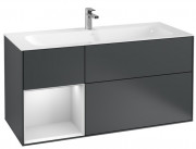 Тумба под раковину Villeroy & Boch Finion 119,6х49,8 см с подсветкой МДФ темно-синий матовый лак/белый матовый лак G060MTHG