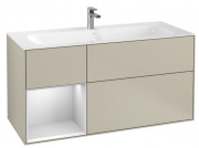 Тумба под раковину Villeroy & Boch Finion 119,6х49,8 см с подсветкой МДФ песок матовый лак/белый матовый лак G060MTHH