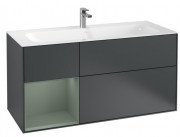 Тумба під раковину Villeroy & Boch Finion 119,6х49,8 см з підсвічуванням МДФ темно-синій матовий лак/оливковий матовий лак G060GMHG