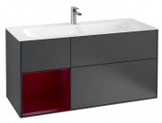 Тумба под раковину Villeroy & Boch Finion 119,6х49,8 см с подсветкой МДФ темно-синий матовый лак/пион матовый лак G060HBHG