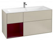 Тумба под раковину Villeroy & Boch Finion 119,6х49,8 см с подсветкой МДФ песок матовый лак/пион матовый лак G060HBHH