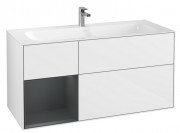 Тумба под раковину Villeroy & Boch Finion 119,6х49,8 см с подсветкой МДФ глянцевый белый лак/темно-синий матовый лак G060HGGF