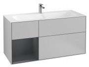 Тумба під раковину Villeroy & Boch Finion 119,6х49,8 см з підсвічуванням МДФ світло-сірий матовий лак/темно-синій матовий лак G060HGGJ