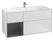 Тумба під раковину Villeroy & Boch Finion 119,6х49,8 см із підсвічуванням МДФ білий матовий лак/темно-синій матовий лак G060HGMT