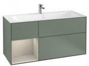 Тумба під раковину Villeroy & Boch Finion 119,6х49,8 см з підсвічуванням МДФ оливковий матовий лак/пісок матовий лак G060HHGM