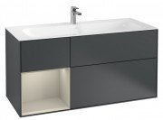 Тумба під раковину Villeroy & Boch Finion 119,6х49,8 см з підсвічуванням МДФ темно-синій матовий лак/пісок матовий лак G060HHHG