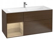 Тумба под раковину Villeroy & Boch Finion 119,6х49,8 см с подсветкой ДСП шпон грецкого ореха/шпон дуба G060PCGN