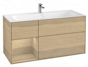 Тумба под раковину Villeroy & Boch Finion 119,6х49,8 см с подсветкой ДСП шпон дуба G060PCPC