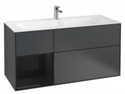 Тумба под раковину Villeroy & Boch Finion 119,6х49,8 см с подсветкой МДФ темно-синий матовый лак/глянцевый черный лак G060PHHG