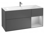 Тумба под раковину Villeroy & Boch Finion 119,6х49,8 см с подсветкой МДФ антрацит матовый/светло-серый матовый лак F070GJGK