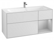 Тумба під раковину Villeroy & Boch Finion 119,6х49,8 см із підсвічуванням МДФ білий матовий лак/світло-сірий матовий лак F070GJMT