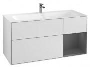 Тумба под раковину Villeroy & Boch Finion 119,6х49,8 см с подсветкой МДФ белый матовый лак/антрацит матовый лак F070GKMT