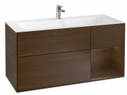 Тумба под раковину Villeroy & Boch Finion 119,6х49,8 см с подсветкой ДСП шпон грецкого ореха F070GNGN