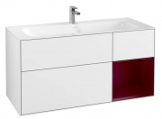 Тумба под раковину Villeroy & Boch Finion 119,6х49,8 см с подсветкой МДФ глянцевый белый лак/пион матовый лак F070HBGF