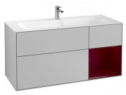 Тумба под раковину Villeroy & Boch Finion 119,6х49,8 см с подсветкой МДФ светло-серый матовый лак/пион матовый лак F070HBGJ