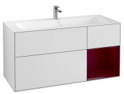 Тумба під раковину Villeroy & Boch Finion 119,6х49,8 см з підсвічуванням МДФ білий матовий лак/півон матовий лак F070HBMT