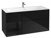 Тумба под раковину Villeroy & Boch Finion 119,6х49,8 см с подсветкой МДФ глянцевый черный лак G060PHPH