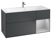 Тумба под раковину Villeroy & Boch Finion 119,6х49,8 см с подсветкой МДФ темно-синий матовый лак/светло-серый матовый лак F070GJHG