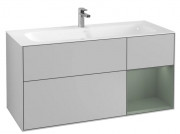 Тумба под раковину Villeroy & Boch Finion 119,6х49,8 см с подсветкой МДФ светло-серый матовый лак/оливковый матовый лак F070GMGJ