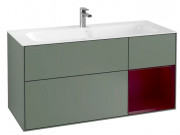 Тумба под раковину Villeroy & Boch Finion 119,6х49,8 см с подсветкой МДФ оливковый матовый лак/пион матовый лак F070HBGM