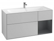 Тумба под раковину Villeroy & Boch Finion 119,6х49,8 см с подсветкой МДФ светло-серый матовый лак/темно-синий матовый лак F070HGGJ