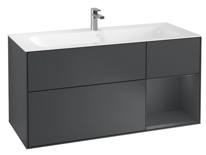 Тумба під раковину Villeroy & Boch Finion 119,6х49,8 см з підсвічуванням МДФ темно-синій матовий лак F070HGHG