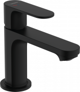 Смеситель для раковины Hansgrohe Rebris S CoolStart однорычажный со сливным гарнитуром черный матовый 72513670