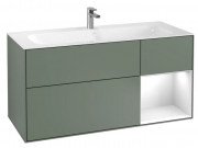 Тумба под раковину Villeroy & Boch Finion 119,6х49,8 см с подсветкой МДФ оливковый матовый лак/глянцевый белый лак F070GFGM