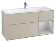 Тумба під раковину Villeroy & Boch Finion 119,6х49,8 см з підсвічуванням МДФ пісок матовий лак/світло-сірий матовий лак F070GJHH