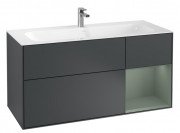 Тумба під раковину Villeroy & Boch Finion 119,6х49,8 см з підсвічуванням МДФ темно-синій матовий лак/оливковий матовий лак F070GMHG