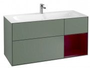 Тумба під раковину Villeroy & Boch Finion 119,6х49,8 см з підсвічуванням МДФ оливковий матовий лак/півон матовий лак F070HBGM