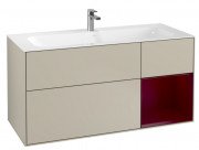 Тумба під раковину Villeroy & Boch Finion 119,6х49,8 см з підсвічуванням МДФ пісок матовий лак/півон матовий лак F070HBHH