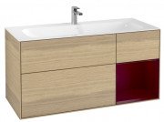 Тумба під раковину Villeroy & Boch Finion 119,6х49,8 см з підсвічуванням ДСП шпон дуба/півон матовий лак F070HBPC