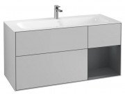 Тумба под раковину Villeroy & Boch Finion 119,6х49,8 см с подсветкой МДФ светло-серый матовый лак/темно-синий матовый лак F070HGGJ