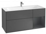 Тумба під раковину Villeroy & Boch Finion 119,6х49,8 см з підсвічуванням антрацит матовий лак/темно-синій матовий лак F070HGGK