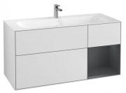 Тумба під раковину Villeroy & Boch Finion 119,6х49,8 см із підсвічуванням МДФ білий матовий лак/темно-синій матовий лак F070HGMT