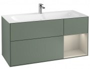 Тумба під раковину Villeroy & Boch Finion 119,6х49,8 см з підсвічуванням МДФ оливковий матовий лак/пісок матовий лак F070HHGM