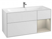 Тумба под раковину Villeroy & Boch Finion 119,6х49,8 см с подсветкой МДФ белый матовый лак/песок матовый лак F070HHMT