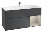 Тумба під раковину Villeroy & Boch Finion 119,6х49,8 см з підсвічуванням МДФ темно-синій матовий лак/пісок матовий лак F070HHHG