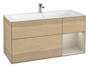 Тумба під раковину Villeroy & Boch Finion 119,6х49,8 см з підсвічуванням ДСП шпон дуба/пісок матовий лак F070HHPC