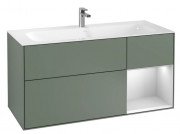 Тумба під раковину Villeroy & Boch Finion 119,6х49, 8 см з підсвічуванням МДФ оливковий матовий лак/білий матовий лак F070MTGM