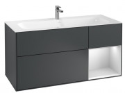 Тумба під раковину Villeroy & Boch Finion 119,6х49,8 см із підсвічуванням МДФ темно-синій матовий лак/білий матовий лак F070MTHG